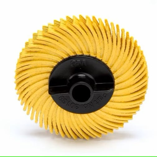 Radial Bristle Disc 150mm x 50mm 80# Yellow