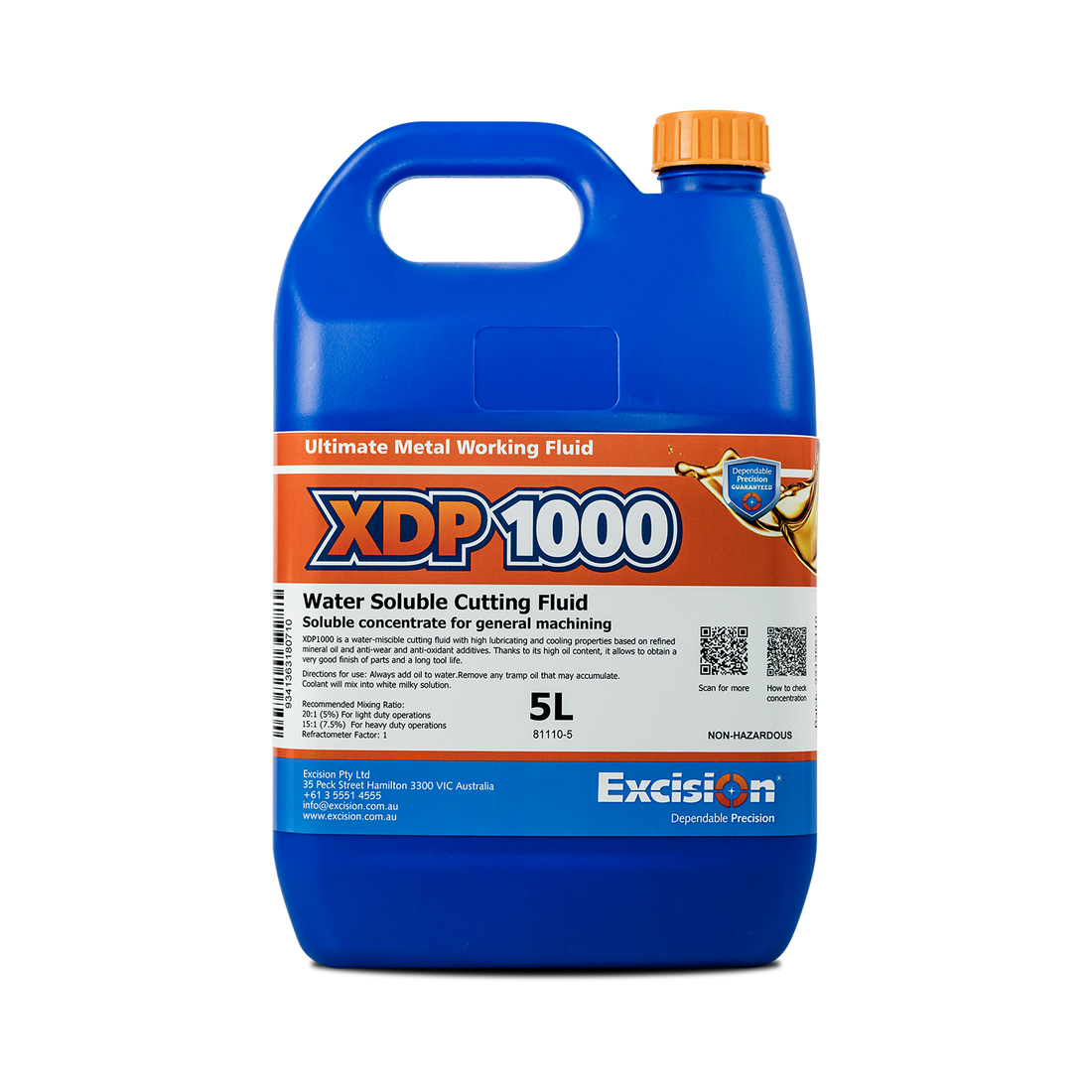 Excision XDP1000 Soluble Coolant - 1L/ 5L/ 20L/ 205L/ 1000L