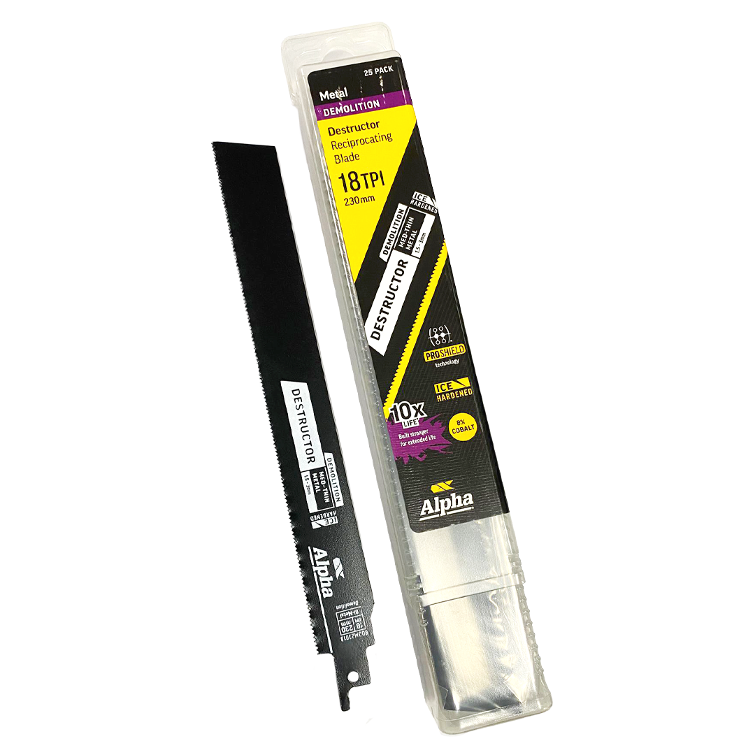 Alpha Destructor Demo Recip Blade 230mm 18tpi (25 pack)