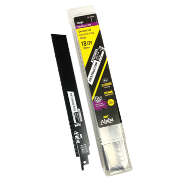 Alpha Destructor Demo Recip Blade 230mm 18tpi (25 pack)