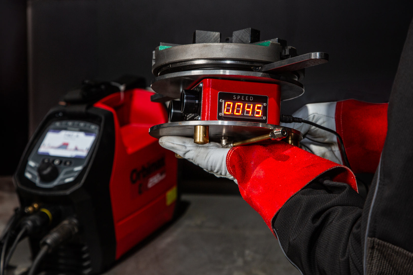 Benchmike Auto Rotating OMIK® 15kg Benchtop Welding Rotator Turntable with Speed Display – Orbimax
