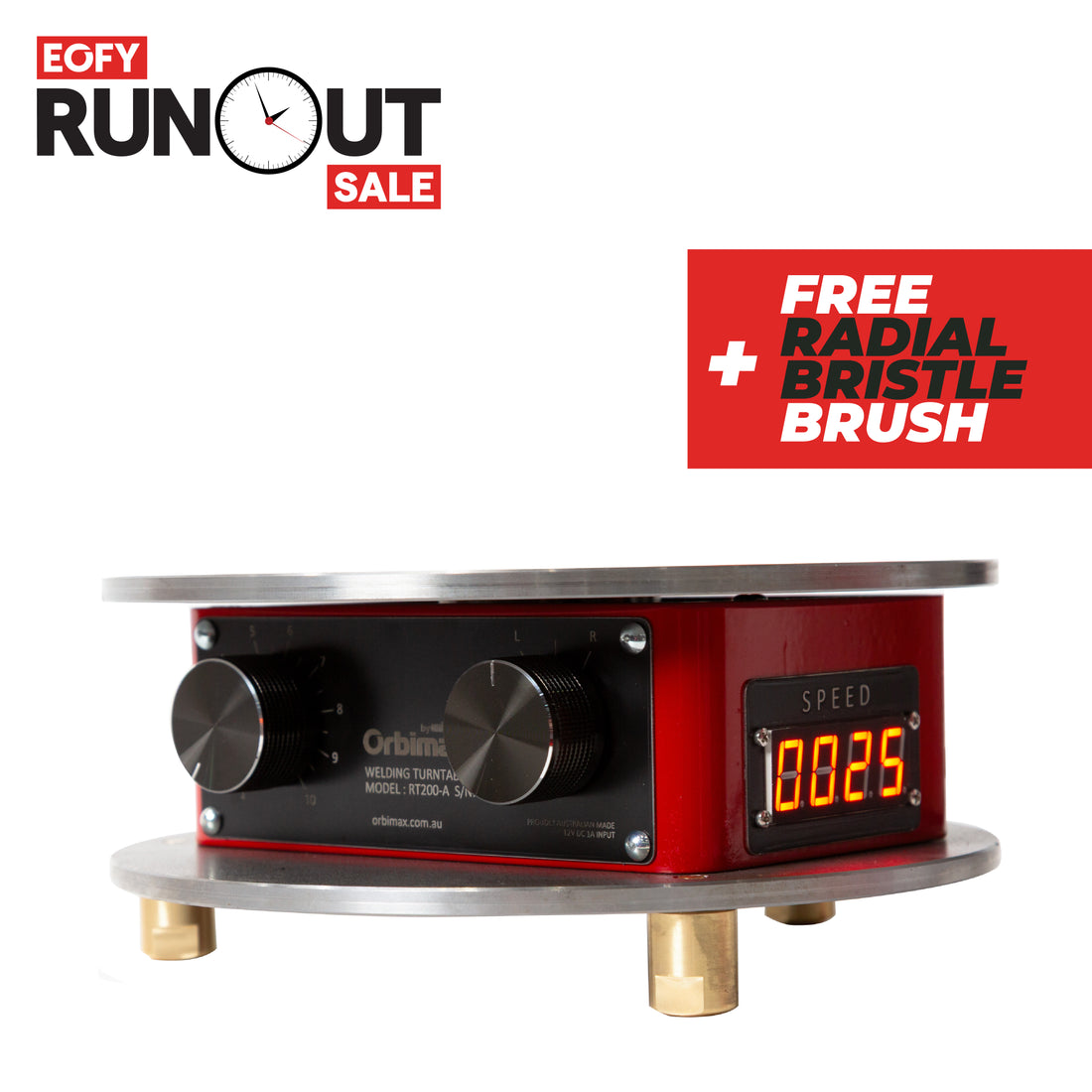 OMIK® 15kg Benchtop Welding Rotator Turntable with Speed Display