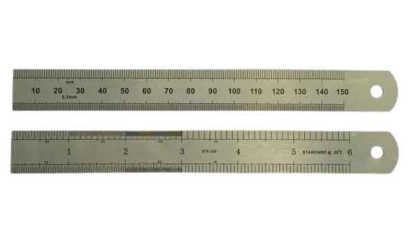 150mm Steel Imperial Metric Ruler – Orbimax