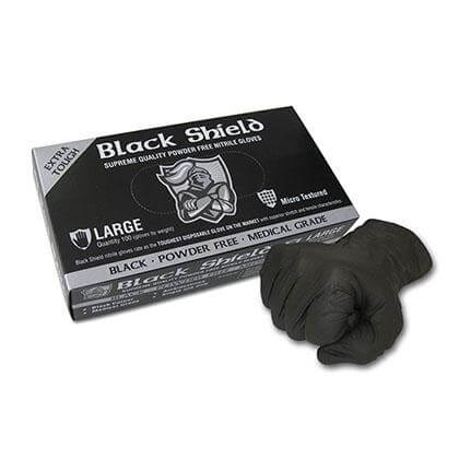 Black Shield Heavy Duty Nitrile Disposible Gloves